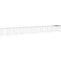 vidaXL Kippenhok met dak 1003x98x90 cm gegalvaniseerd staal antraciet