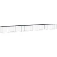 vidaXL Kippenhok met dak 1003x98x90 cm gegalvaniseerd staal antraciet