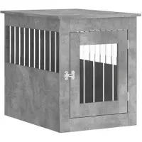 vidaXL Hondenbench 55x75x65 cm bewerkt hout betongrijs