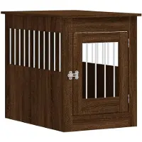 vidaXL Hondenkennel in meubelstijl, bruin, eikenlook, 55x80x68 cm