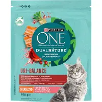 Purina One 4x650g Dual Nature Sterilized met Zalm en Cranberry's Kattenvoer