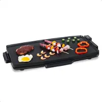 Moa Tafelgrill - Teppanyaki - Elektrisch - 68 x 36 cm - Regelbare Thermostaat - Anti-aanbaklaag - TG218B - Zwart