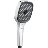 Ben Beam handdouche vierkant 12cm met 3 straalsoorten chroom