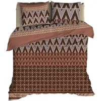 Romanette Dekbedovertrek Lombok Brick Katoen-240 x 200 / 220 cm | Lits-Jumeaux