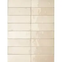 Sartoria Wandtegel visgraat wit Tbrick 16x5cm sepia glans gerectificeerd