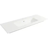 Saqu Fluente Wastafelblad 1 bak 1 krg 121x46x1 cm Glans Wit
