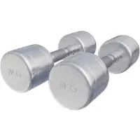 Gorilla Sports Dumbellset 16 kg (2 x 8 kg) Chroom