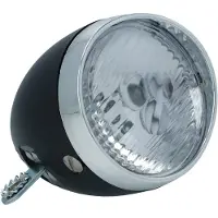 Dresco Koplamp Fiets Classic Zwart - Fietsverlichting - Classic - 3 LEDs - Zwart