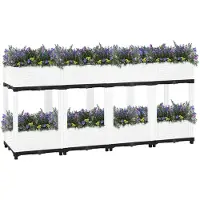 vidaXL Plantenbak verhoogd 160x40x71 cm polypropeen