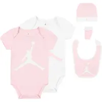 Jordan Cadeaubox - 5 Onderdelen - Roze/Wit - - 0-6 mnd - Rompers Korte Mouw