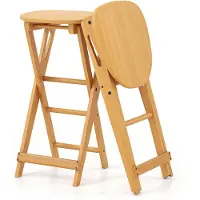 Coast Barkrukken – 2-Delig – Opvouwbaar – Bamboe met Voetsteun – Zithoogte 61 cm – Natuur