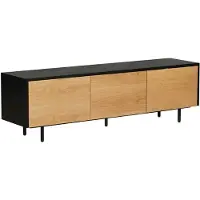 Livin24 Tv-meubel Thomas zwart/blank eiken 150 cm