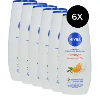 Nivea Orange & Avocado Oil Douchegel - Vitamine C - Arganolie - Huidverzorging - Douchecrème - 6x 250 ml
