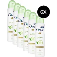 Dove 6x Deodorant Spray Go Fresh Cucumber 250 Ml
