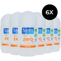 Sanex 6x Deodorant Roller Zero% Sensitive Skin 50 Ml