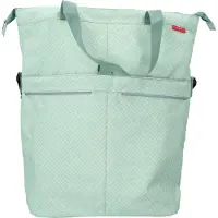 Dyto Enkele fietstas - Shopper of schoudertas - Voorvak met ritsvak - Verstevigde bodem - 18 Liter - Mint Groen