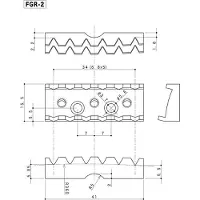 Gotoh FGR-2GG Top Mount Locking Nut - Goud, 41mm width