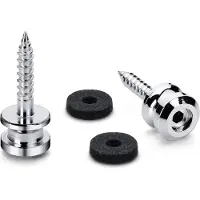 Schaller S-Locks Strap Button Set M - Chrome, 22mm Draadlengte
