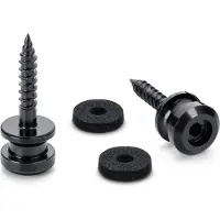 Schaller S-Locks Strap Button Set M - Zwart Chroom, 22mm Draadlengte