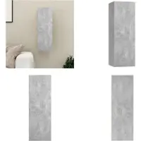 vidaXL Tv-meubel 30,5x30x90 cm bewerkt hout betongrijs - Tv-kast - Tv-kasten - Televisiekast - Televisiekasten