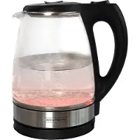 Royalty Line GWK2200 Waterkoker Elektrisch - 1.7 Liter Kettle - Glazen Waterkoker met Rood Led Verlichting - 2200W - RVS / Glas