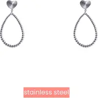 Go Dutch Label Day&Eve Oorbellen Heart Drop | Zilver