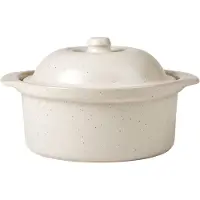 Broste Copenhagen Vig ovenschaal met deksel, 20,5x24 cm Beige