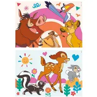 Educa Puzzel 2 x 16 Stukjes - Leeuwenkoning & Bambi