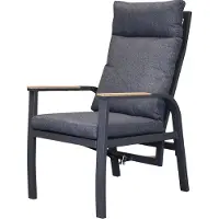 AVH-Collectie Kota dining tuinstoel verstelbaar antraciet aluminium