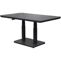 AVH-Collectie Nevada in hoogte verstelbare lounge diningtafel 140x80xH51-72cm antraciet