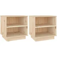 vidaXL Nachtkastjes 2 st 40x34x40 cm massief grenenhout