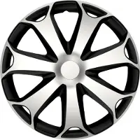 Gorecki Carpoint Wieldoppenset Mega 16 Inch Zwart/zilver 4 Stuks