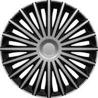 Gorecki Carpoint Wieldoppenset Dakota 16 Inch Zilver/zwart 4 Stuks