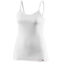 Löffler - Women's Spaghetti Top Grid Transtex Light - Synthetisch ondergoed 44, wit/grijs