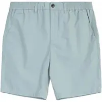 KnowledgeCotton Apparel Korte broek Men Fig Loose Poplin Elastic Waist String Gray Mist-XXL