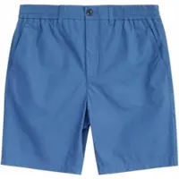 KnowledgeCotton Apparel Korte broek Men Fig Loose Poplin Elastic Waist String Moonlight Blue-XXL