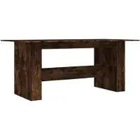 vidaXL Eettafel 180x90x76 cm bewerkt hout gerookt eikenkleurig