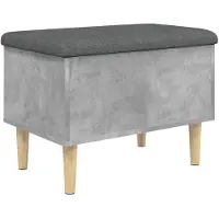 vidaXL Opbergbankje 62x42x46 cm bewerkt hout betongrijs