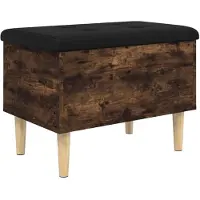 vidaXL Opbergbankje 62x42x46 cm bewerkt hout gerookt eikenkleurig