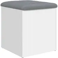 vidaXL Opbergbank Wit 42x42x45 cm Bewerkt Hout