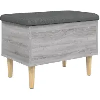 vidaXL Opbergbankje 62x42x46 cm bewerkt hout grijs sonoma eikenkleurig