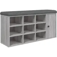 vidaXL Schoenenbank 102x32x50 cm bewerkt hout grijs sonoma eikenkleur