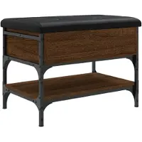 vidaXL Schoenenbank 62x42x45 cm bewerkt hout bruin eikenkleur