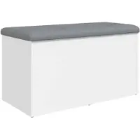 vidaXL Opbergbank Wit 82x42x45 cm Bewerkt Hout