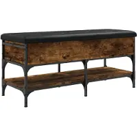 vidaXL Schoenenbank 102x42x45 cm bewerkt hout gerookt eikenkleurig