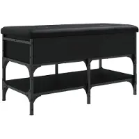 vidaXL Schoenenbank 82x42x45 cm bewerkt hout zwart