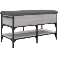 vidaXL Schoenenbank 82x42x45 cm bewerkt hout grijs sonoma eikenkleurig