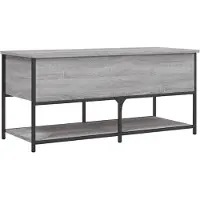 vidaXL Opbergbankje 100x42,5x47 cm bewerkt hout grijs sonoma eiken