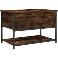 vidaXL Opbergbankje 70x42,5x47 cm bewerkt hout gerookt eikenkleurig
