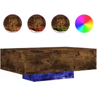 vidaXL Salontafel met LED-verlichting 85x55x31 cm gerookt eikenkleurig